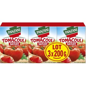 Panzani Tomacouli Purée De Tomates Fraîches 3x200g
