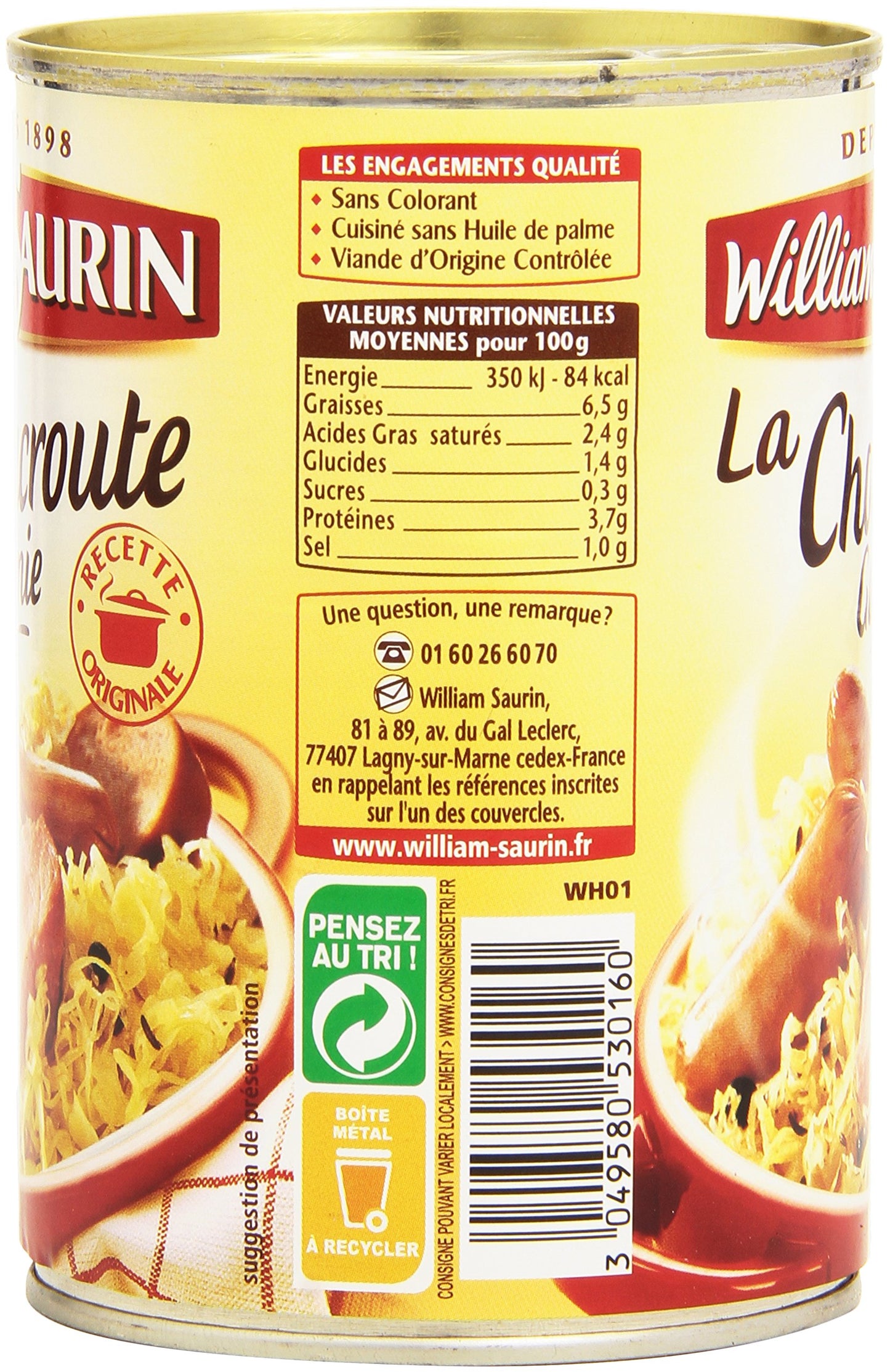 William Saurin Choucroute Garnie (1/2) 400g