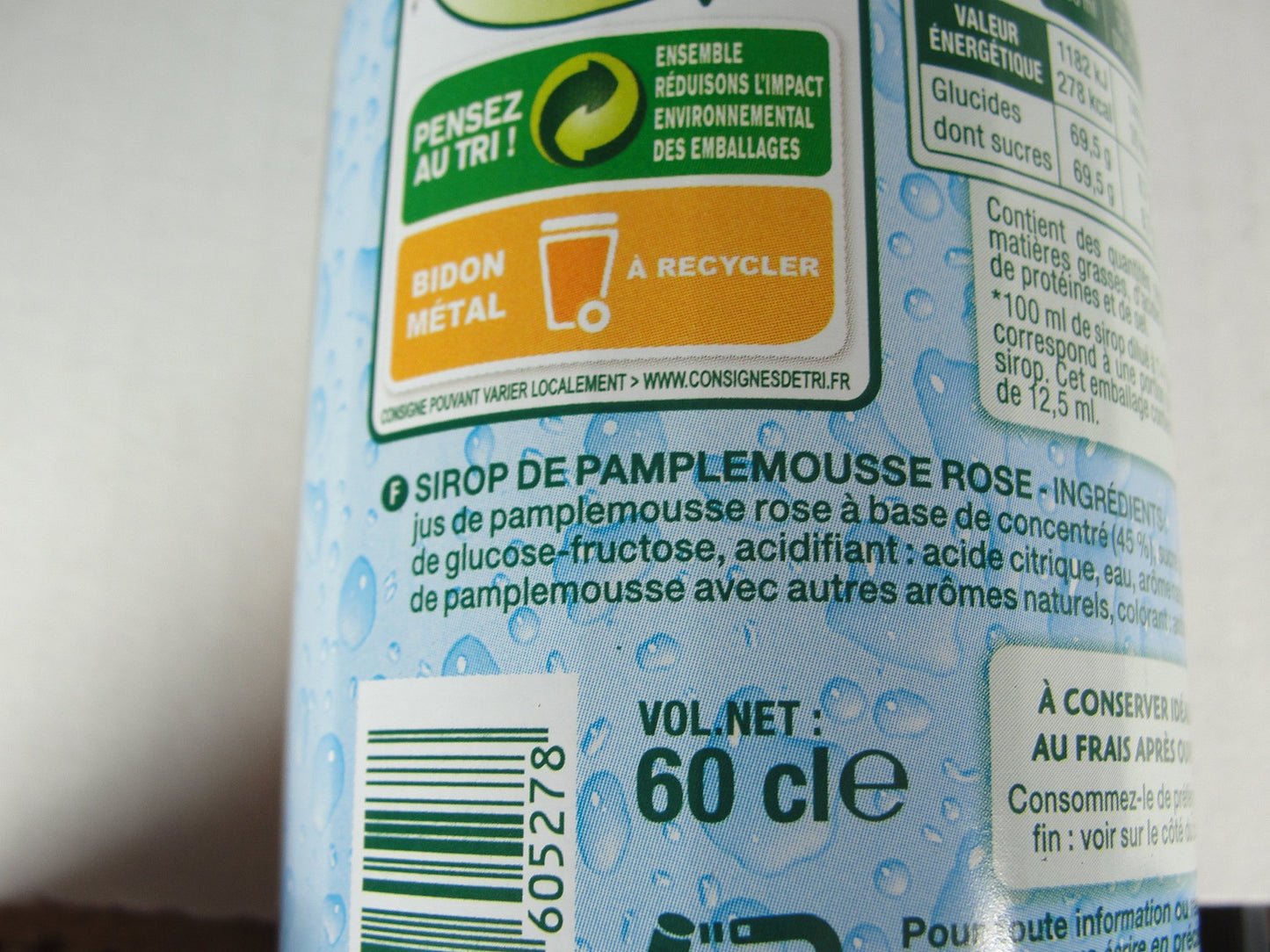 Teisseire PINK Grapefruit Syrup Pamplemousse 600 ml 20.3 fl oz, One by Teisseire