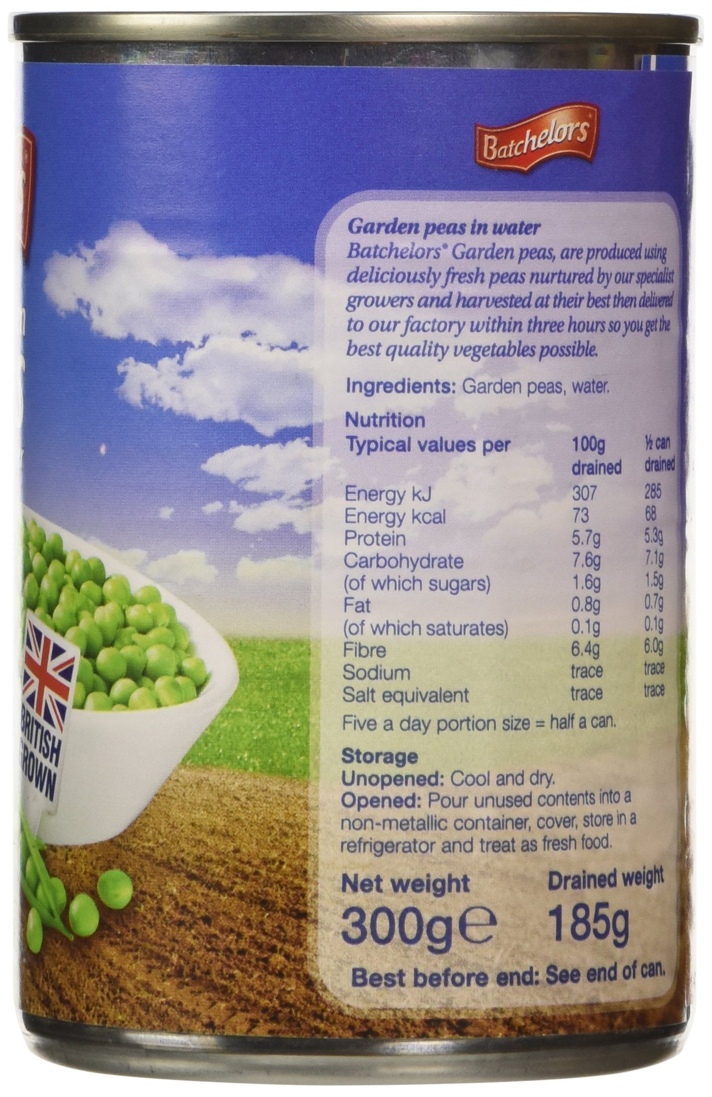 Batchelors Garden Peas in Water, 300g