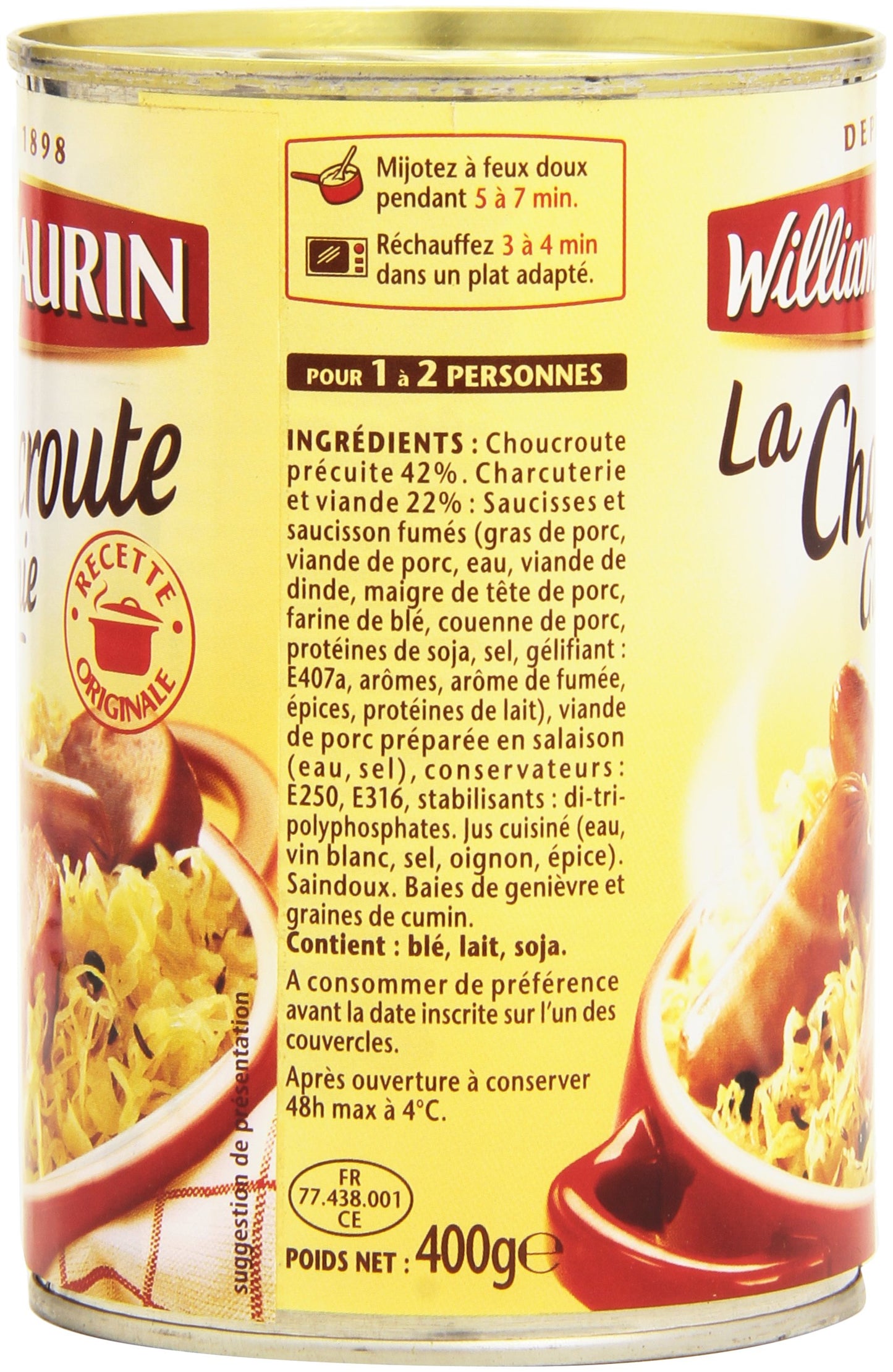 William Saurin Choucroute Garnie (1/2) 400g