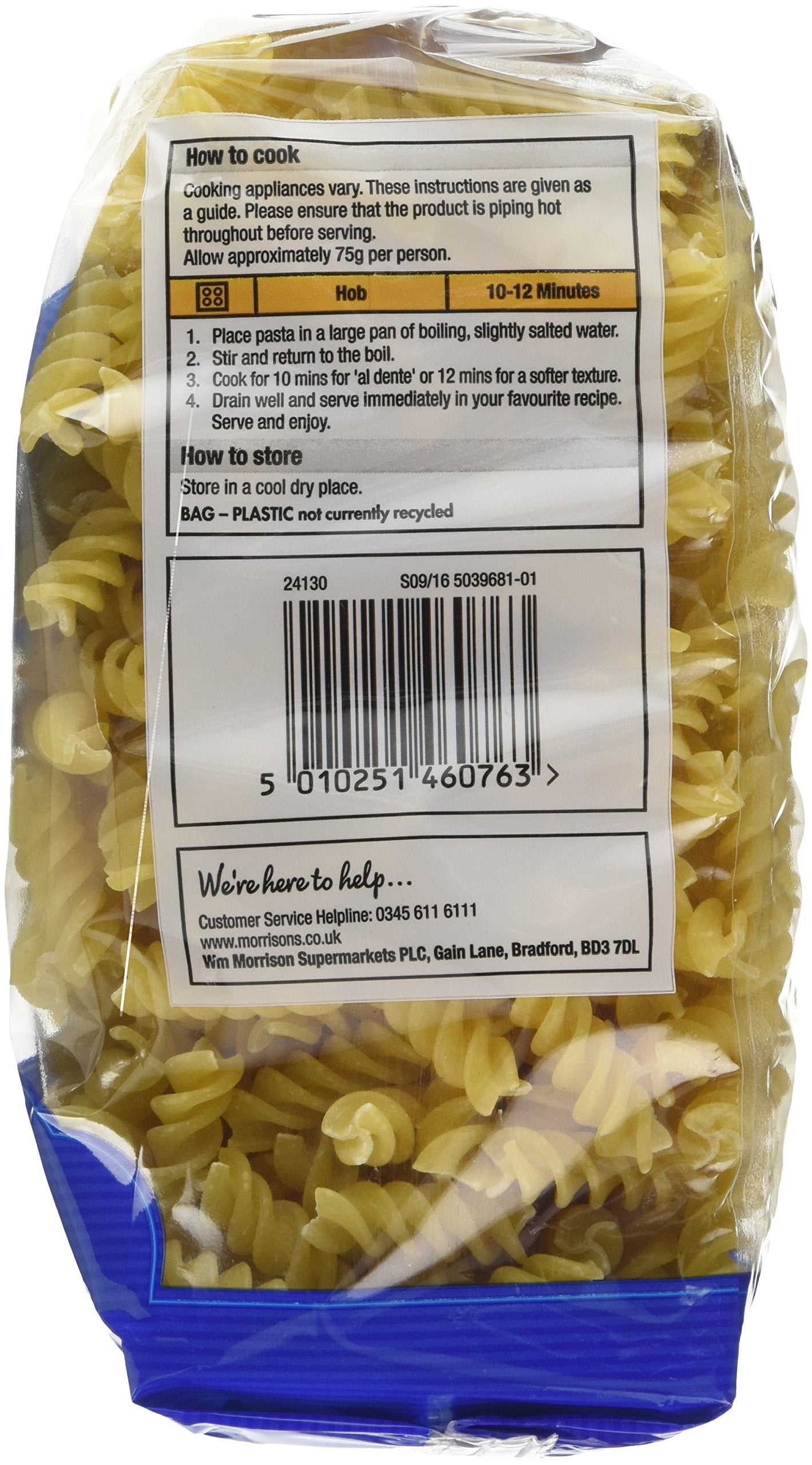 Morrisons Fusilli 500g