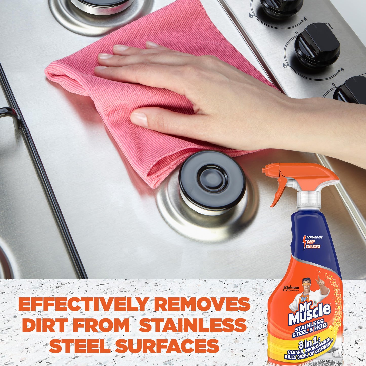 Mr Muscle Stainless Steel and Hob Spray 530ml