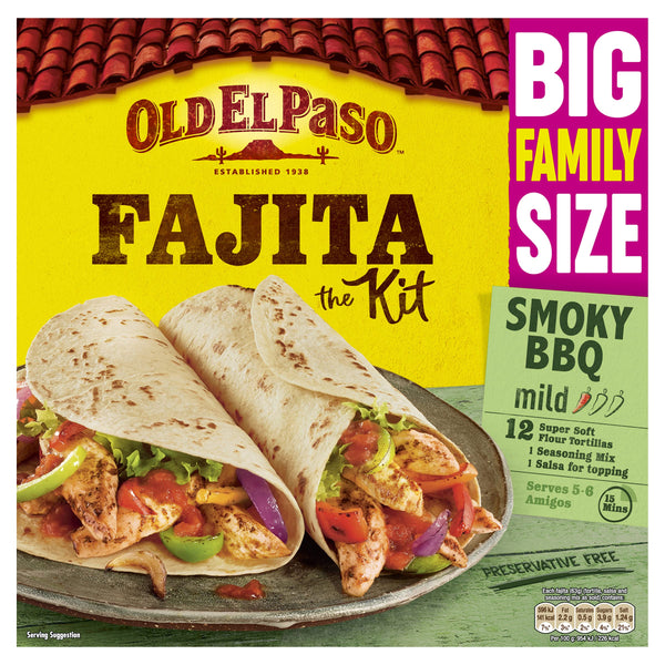 Old El Paso Smoky BBQ Family Size Fajita Kit 750g