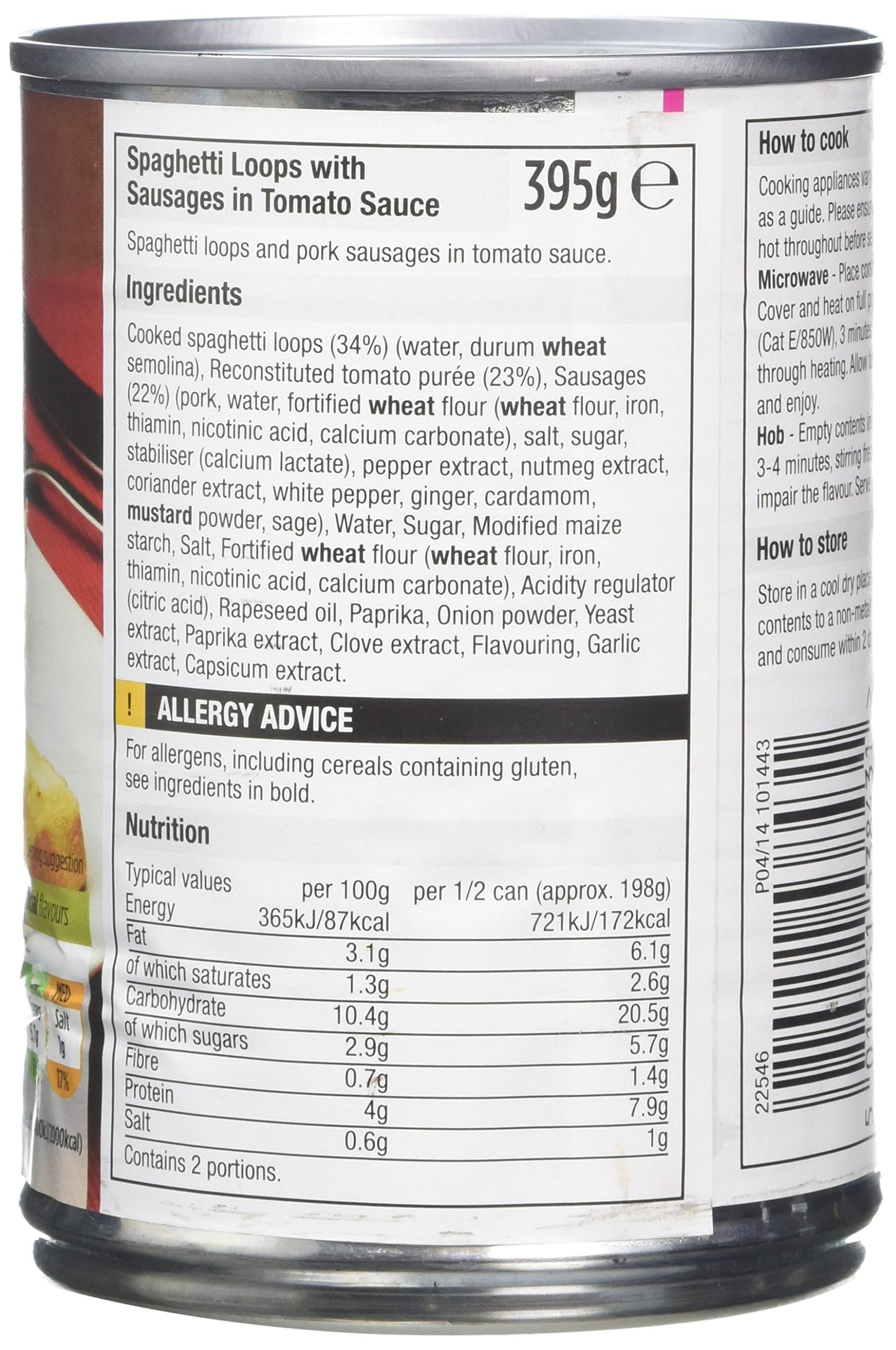 Morrisons Spaghetti Rings & Sausage 395g