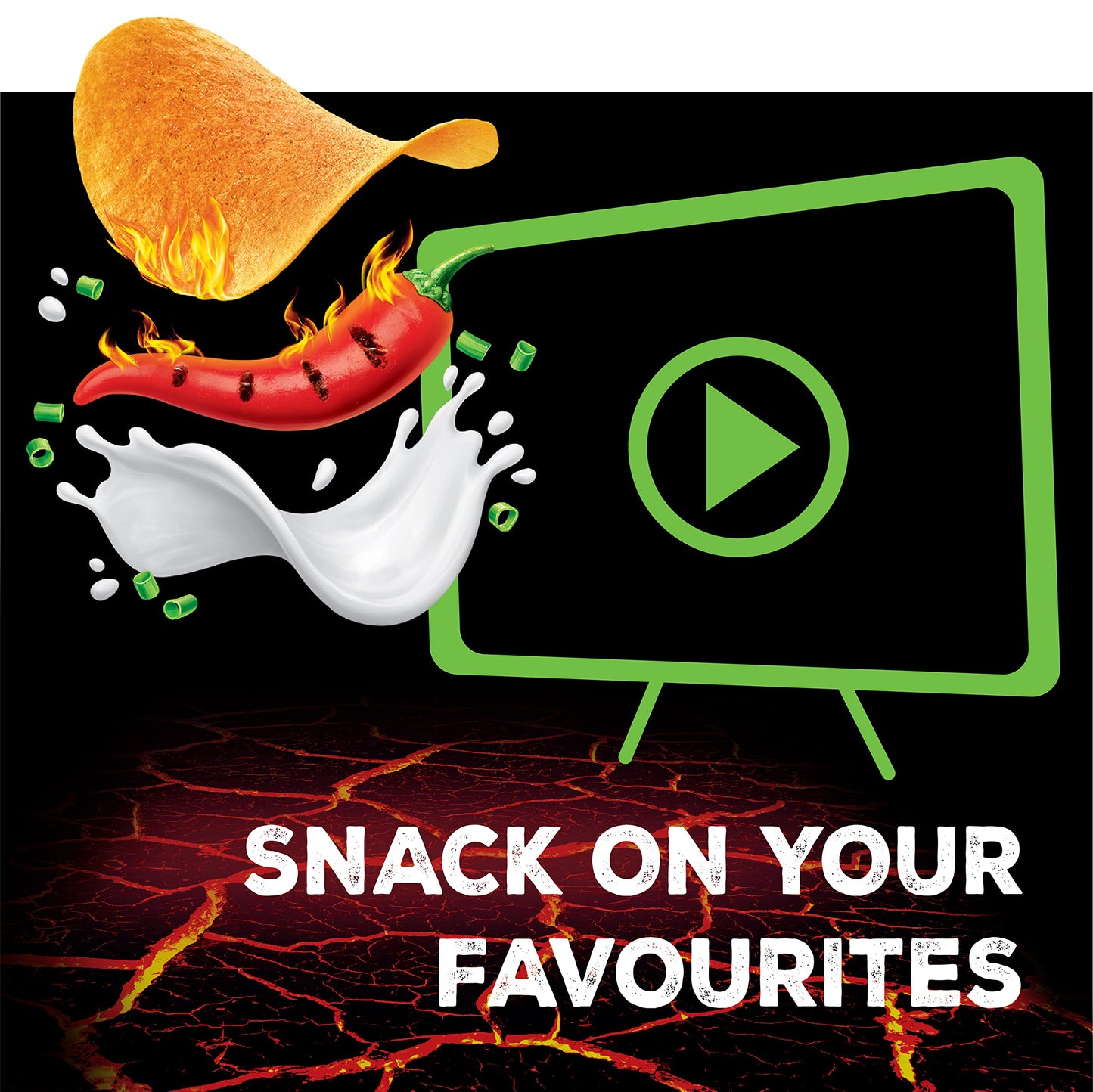 Pringles Sizzl'n Medium, Kickin' Sour Cream, 180g