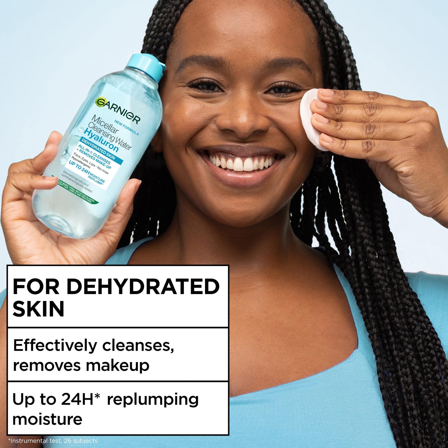 Garnier Micellar Hyaluron Cleansing Water - Barrier Strength 400ml, Packaging May Vary
