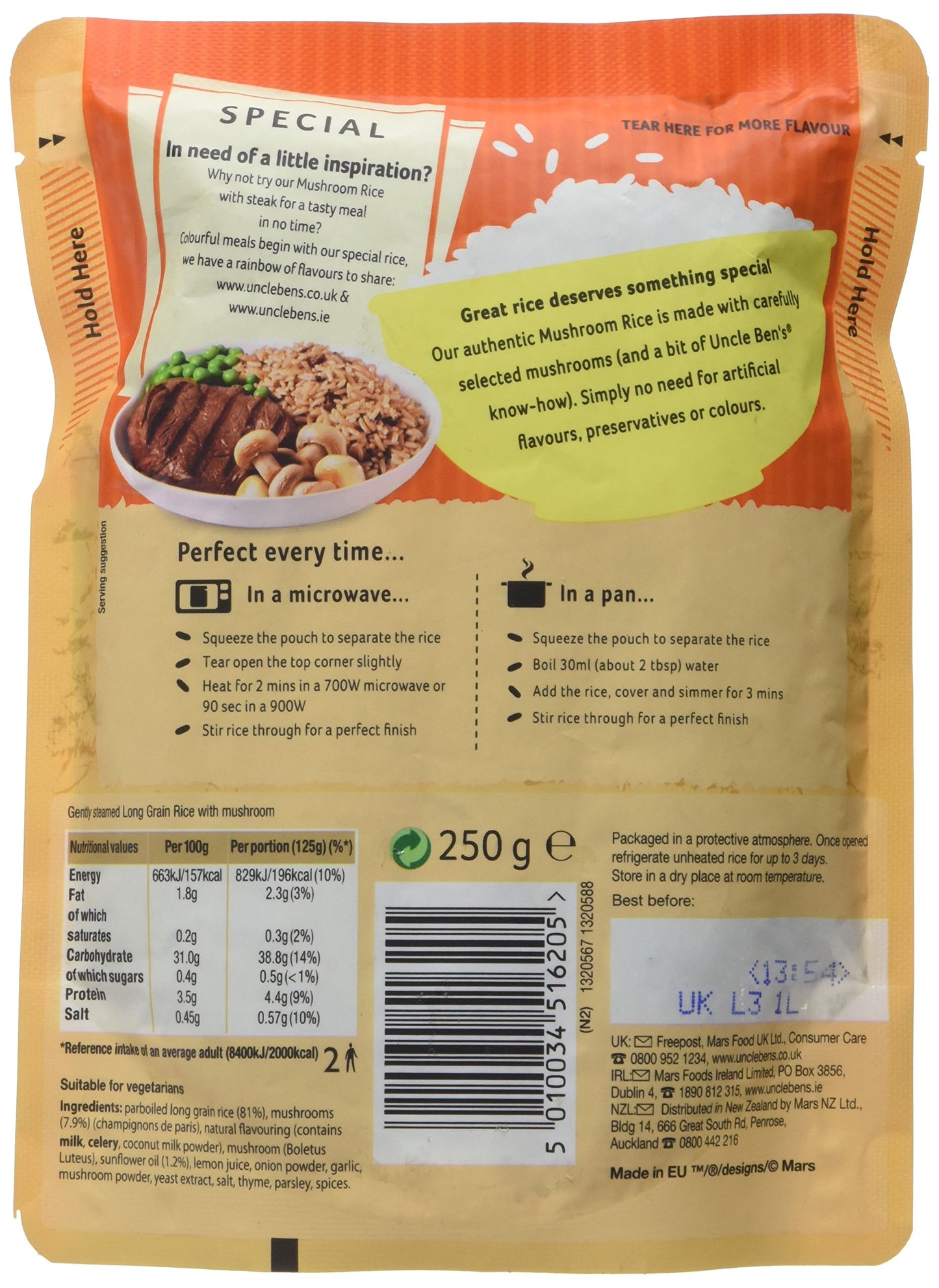 Uncle Ben's Mushroom Rice, 250g