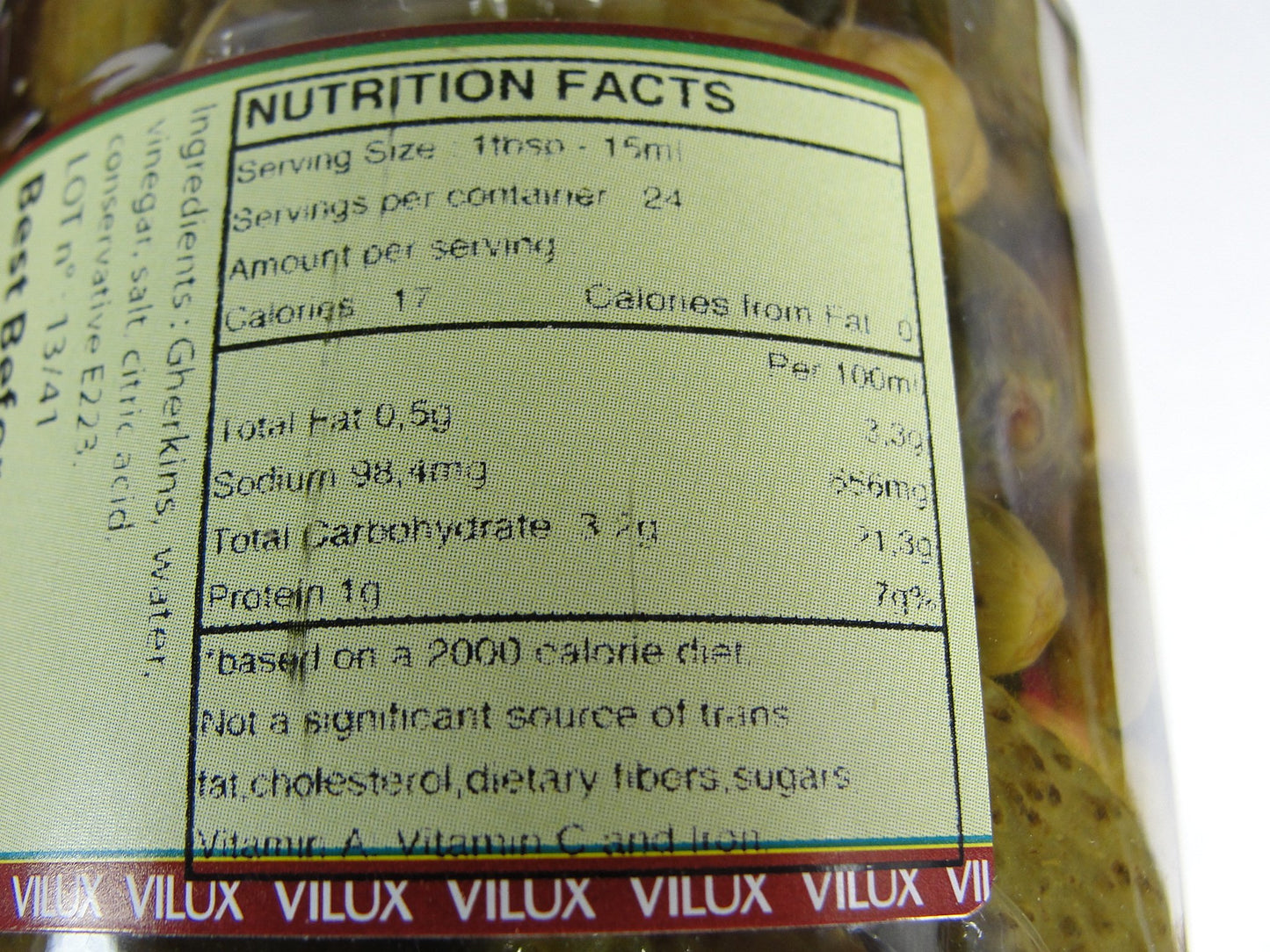 Vilux Gherkins or Cornichons in Vinegar by Vilux