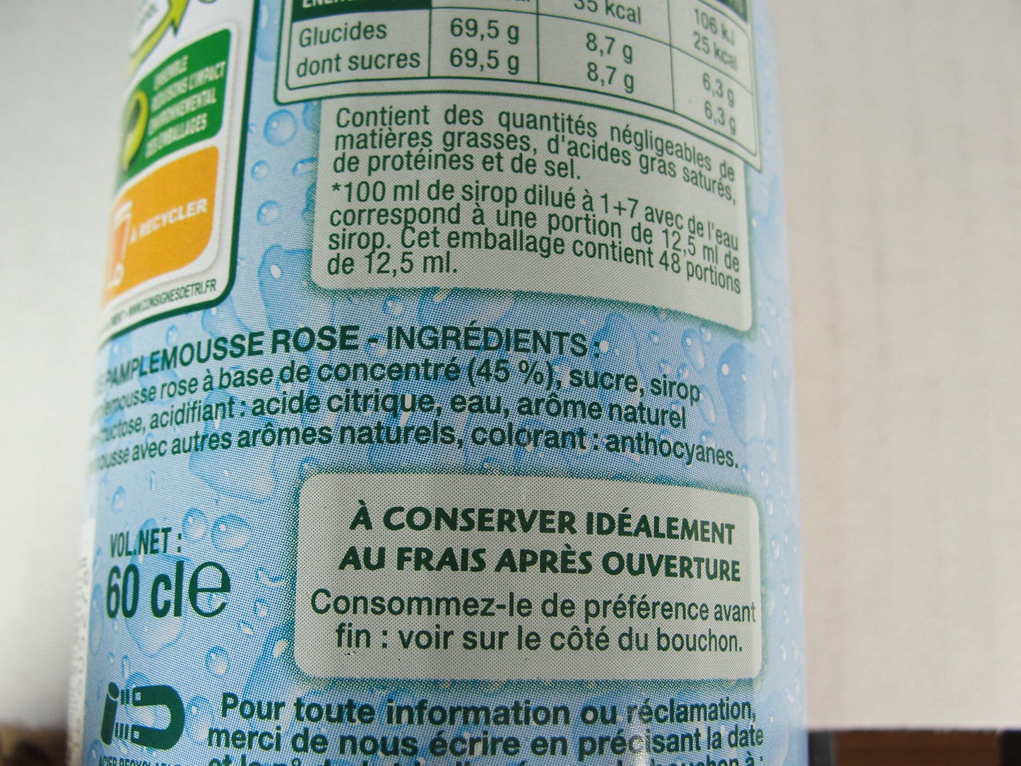 Teisseire PINK Grapefruit Syrup Pamplemousse 600 ml 20.3 fl oz, One by Teisseire