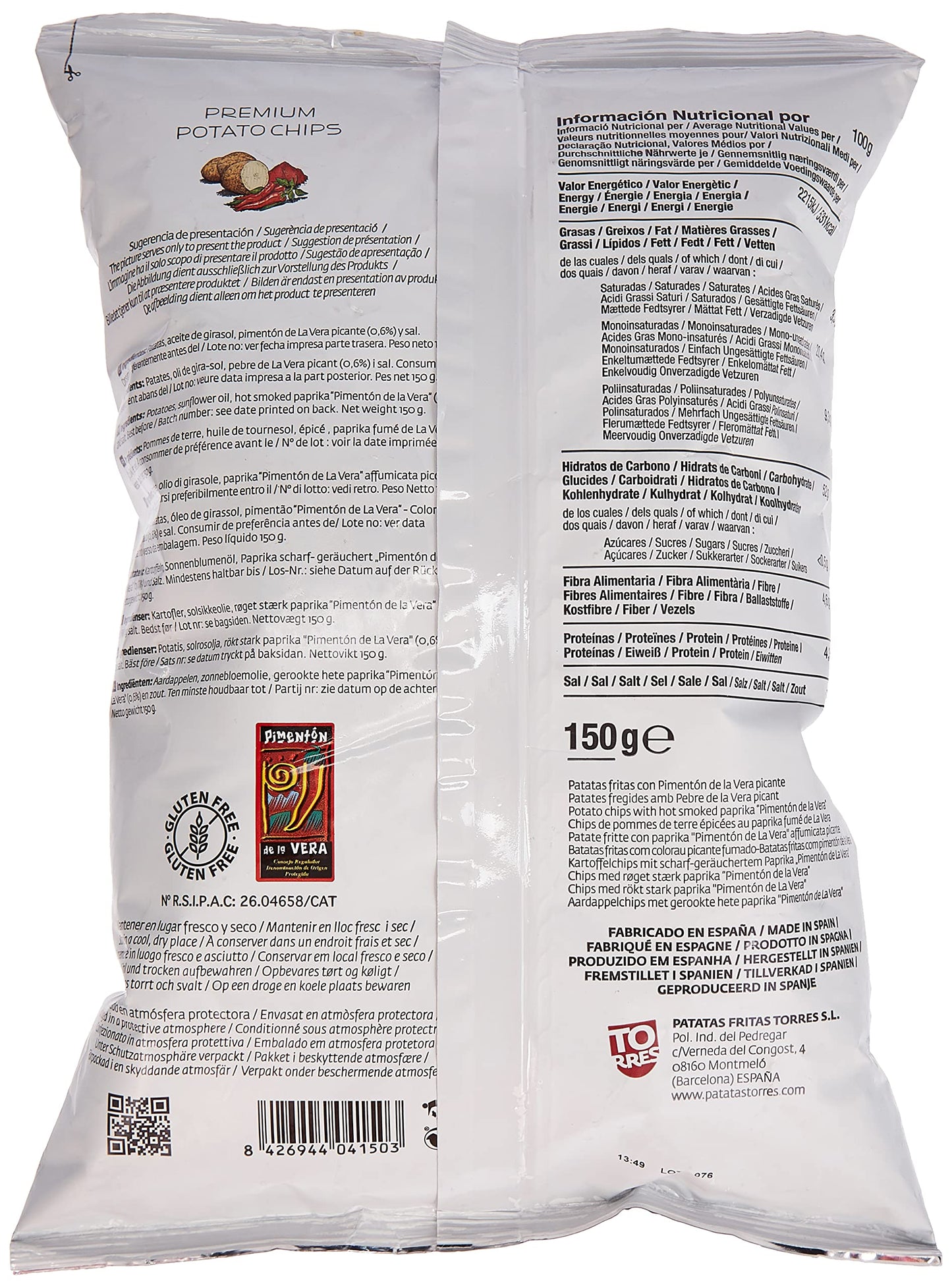 Torres Selecta Torres Smoked Paprika Crisps, 150g