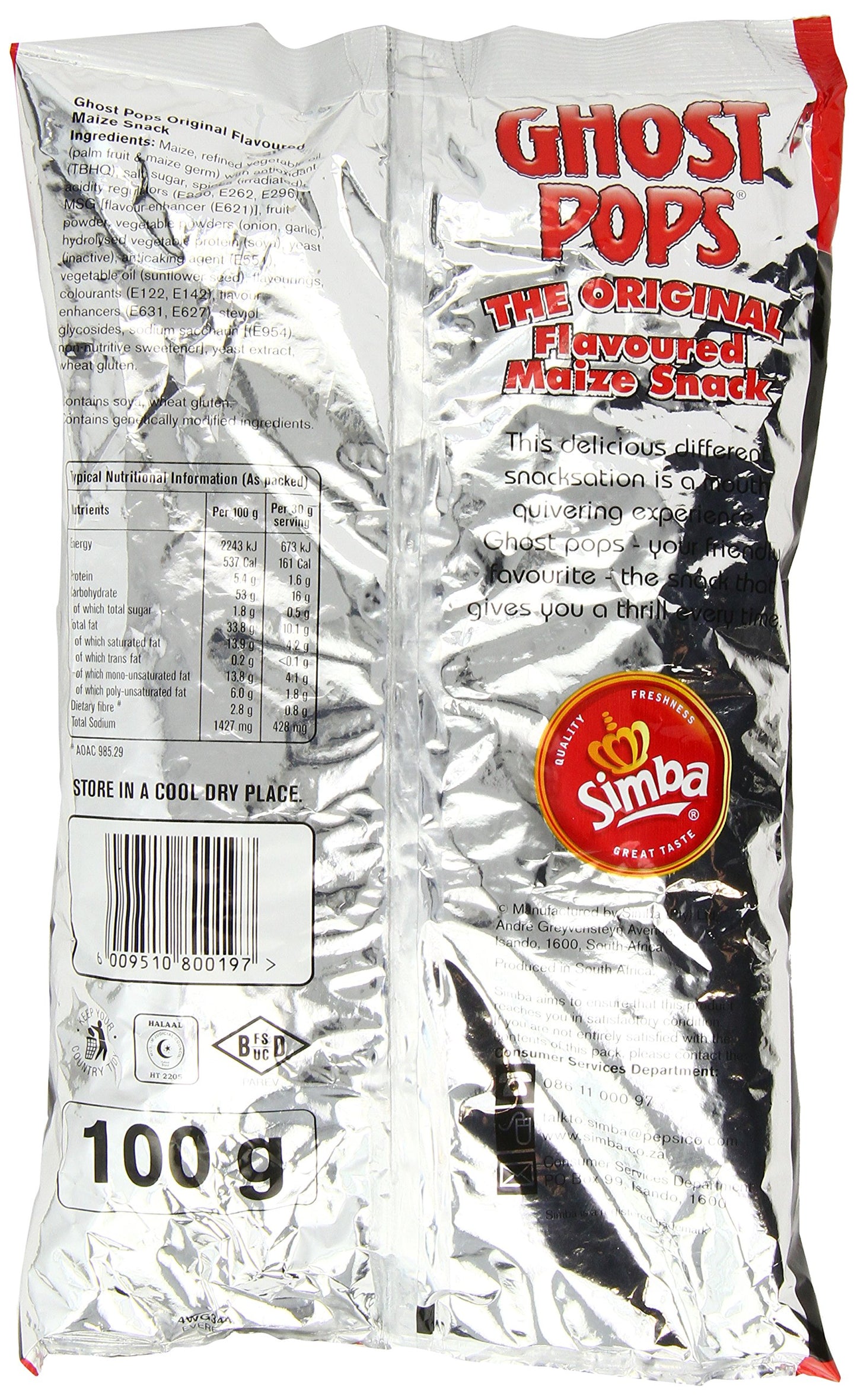 Simba The Original Ghost Pops 100 g (Pack of 5)