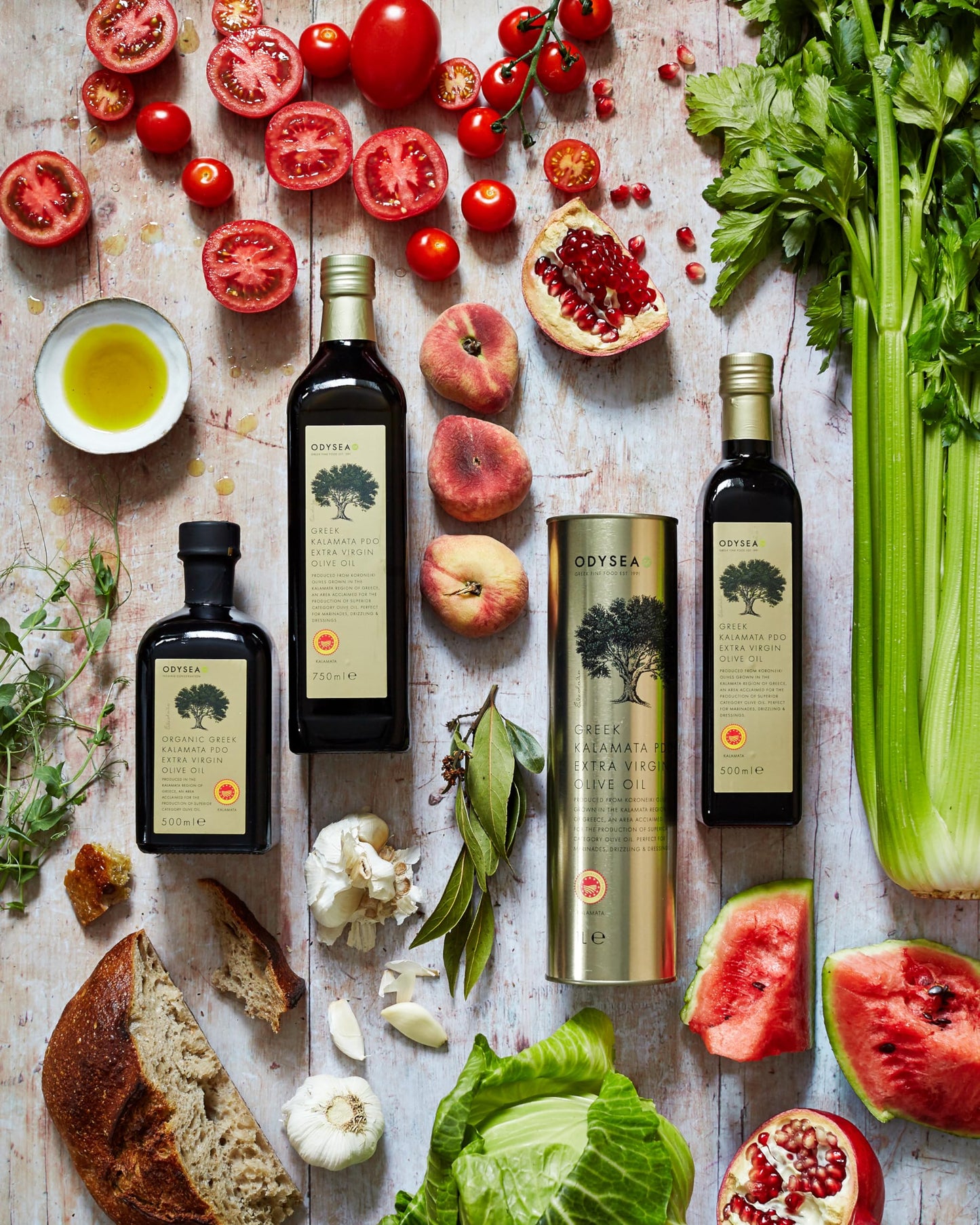 Odysea PDO Kalamata Extra Virgin Olive Oil, Glass Bottle (500ml)