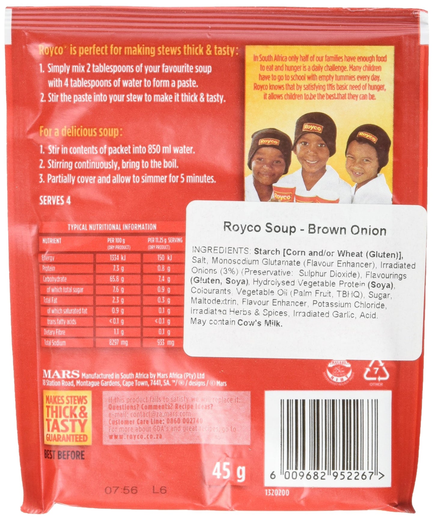 Royco Brown Onion Soup 45 g (Pack of 10)
