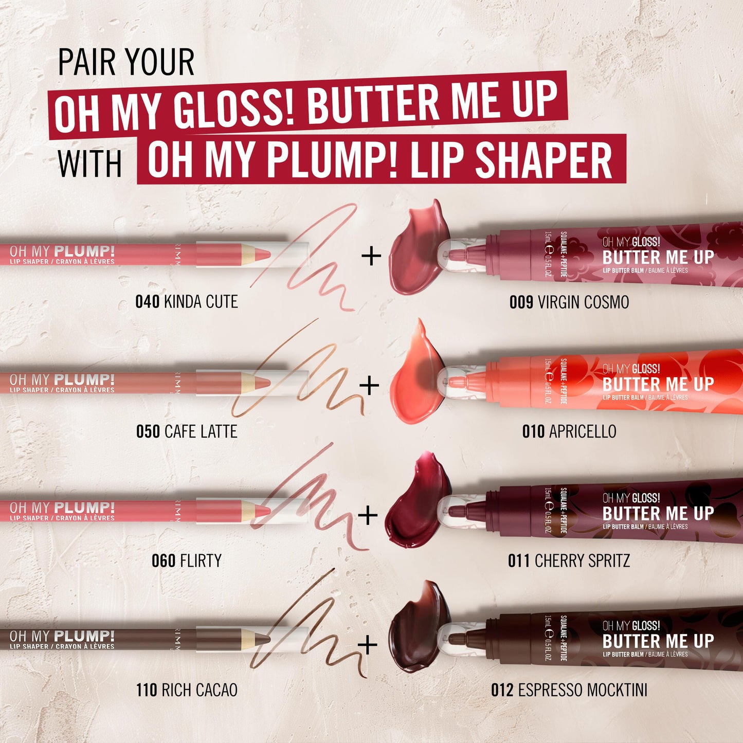 Rimmel Oh My Gloss! Butter Me Up Moisturising Lip Butter Balm Glossy Tint