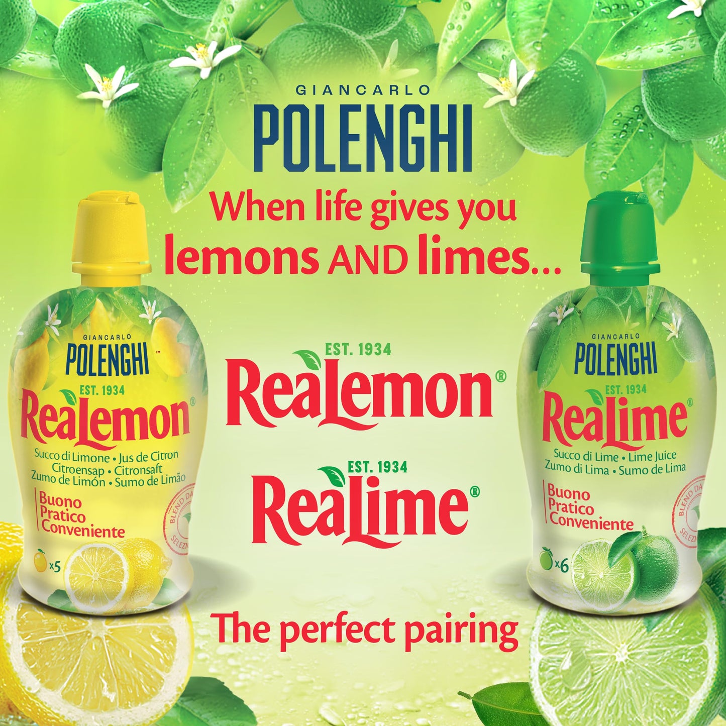 ReaLemon Lemon Juice 15 x 200ml - Tasty, Practical, Convenient - Blended from Selected Origins
