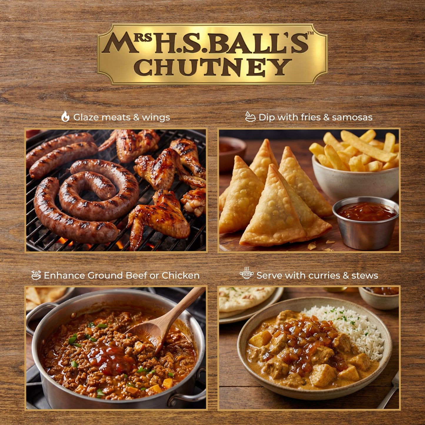 Mrs Balls Chutney Peach 470g Jar