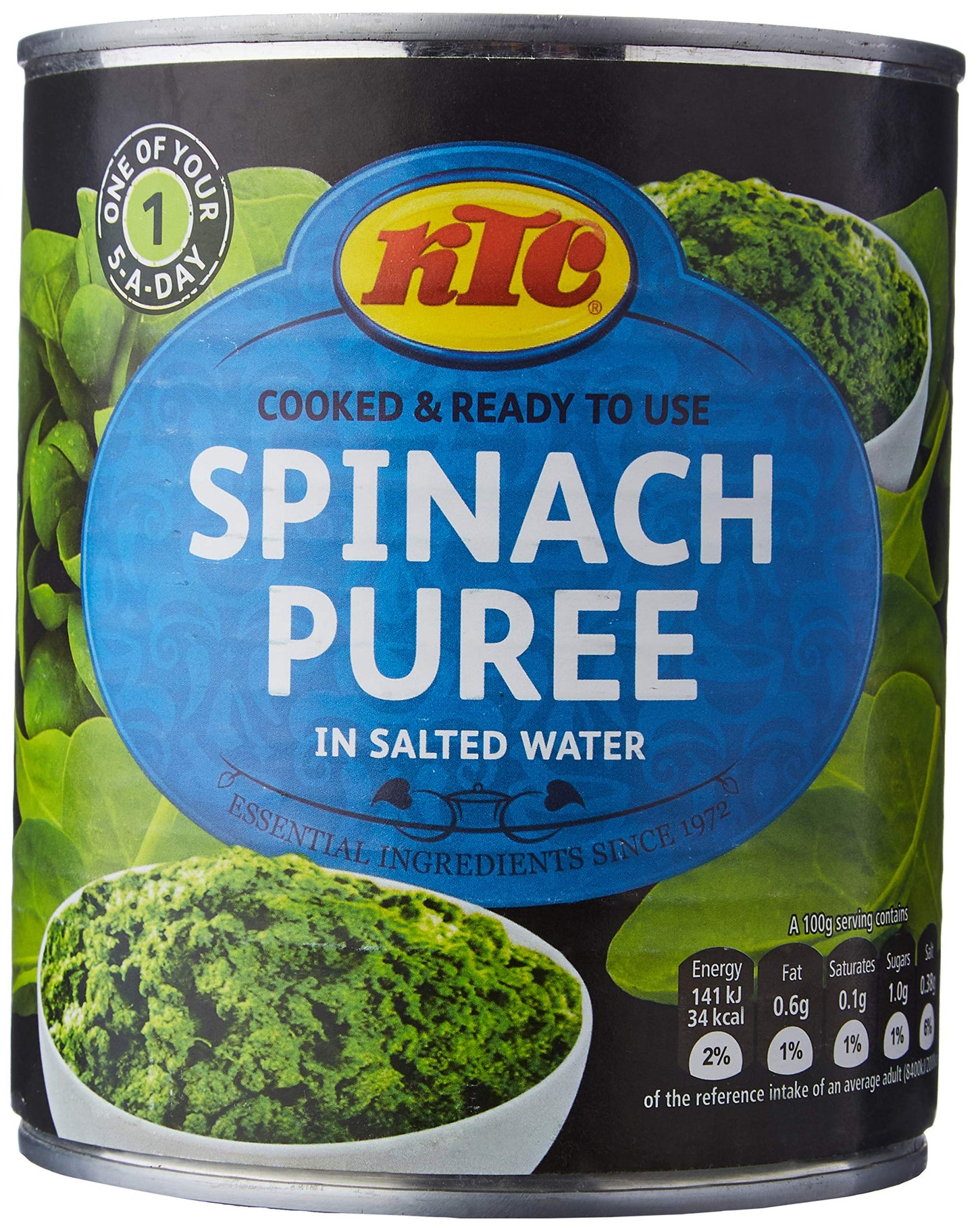KTC Spinach Puree In Salted Water, 795g