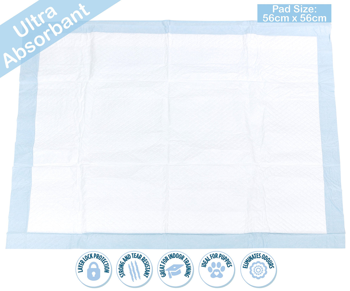 Good Boy Ultra Absorbent Dog Training Pads, white,Medium