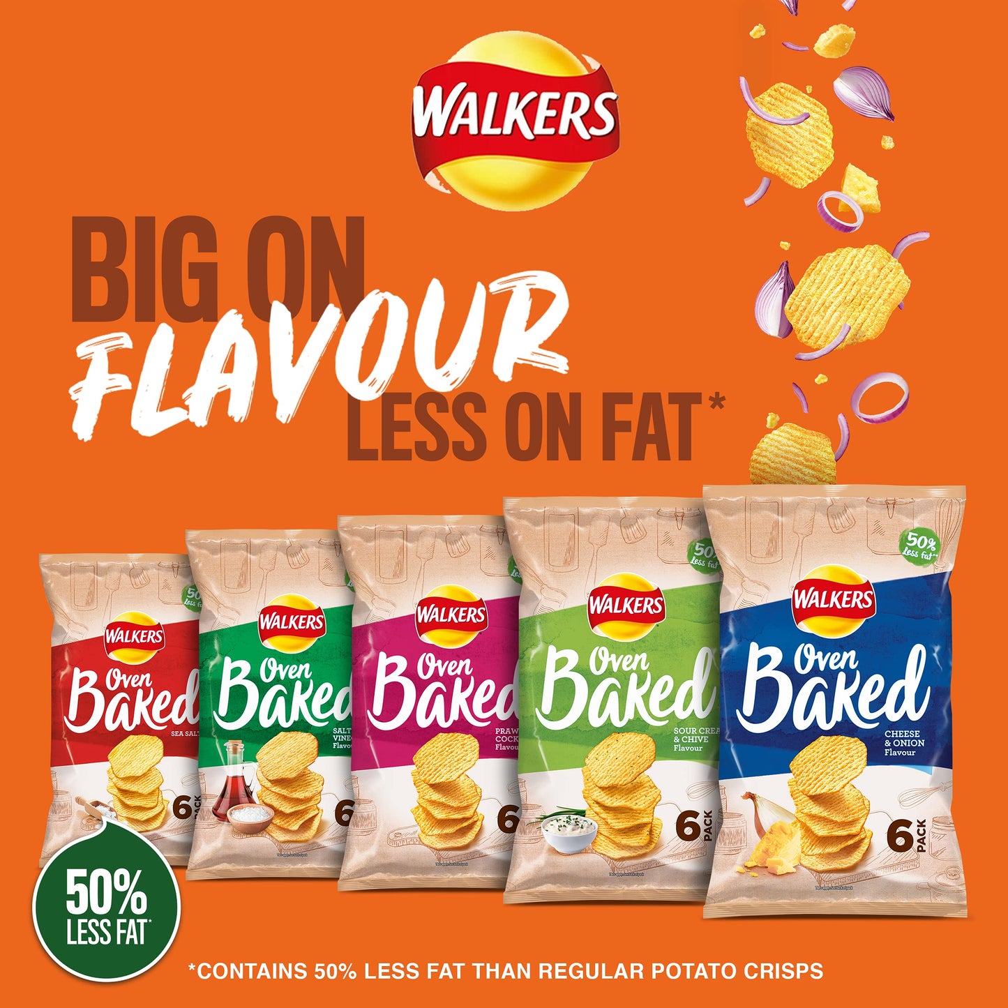 Walkers Baked Prawn Cocktail Multipack 6x25 g
