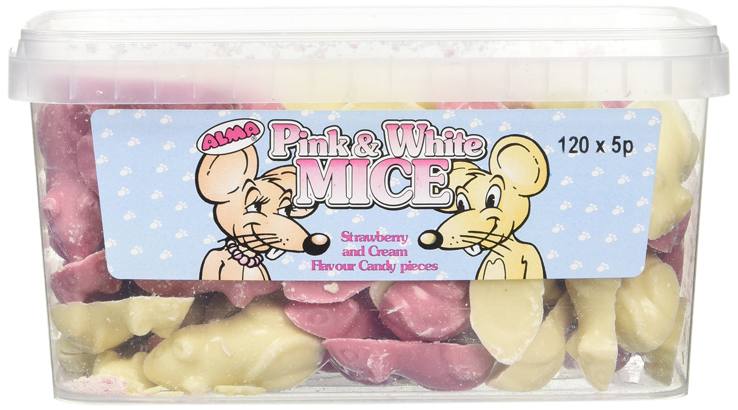 Alma Pink and White Mice - 120 Mice