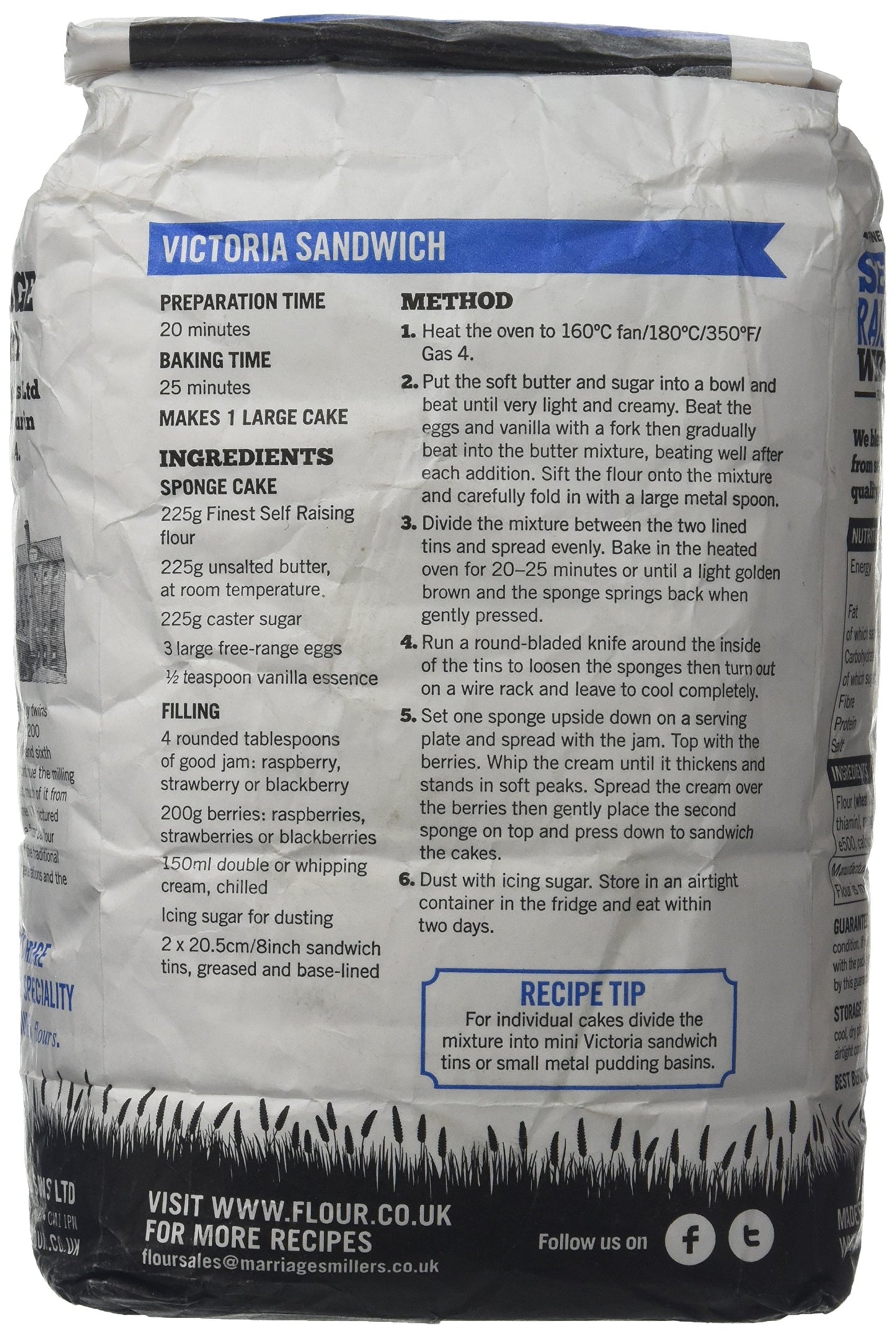 Marriage's Finest Self Raising White Flour, 1.5kg