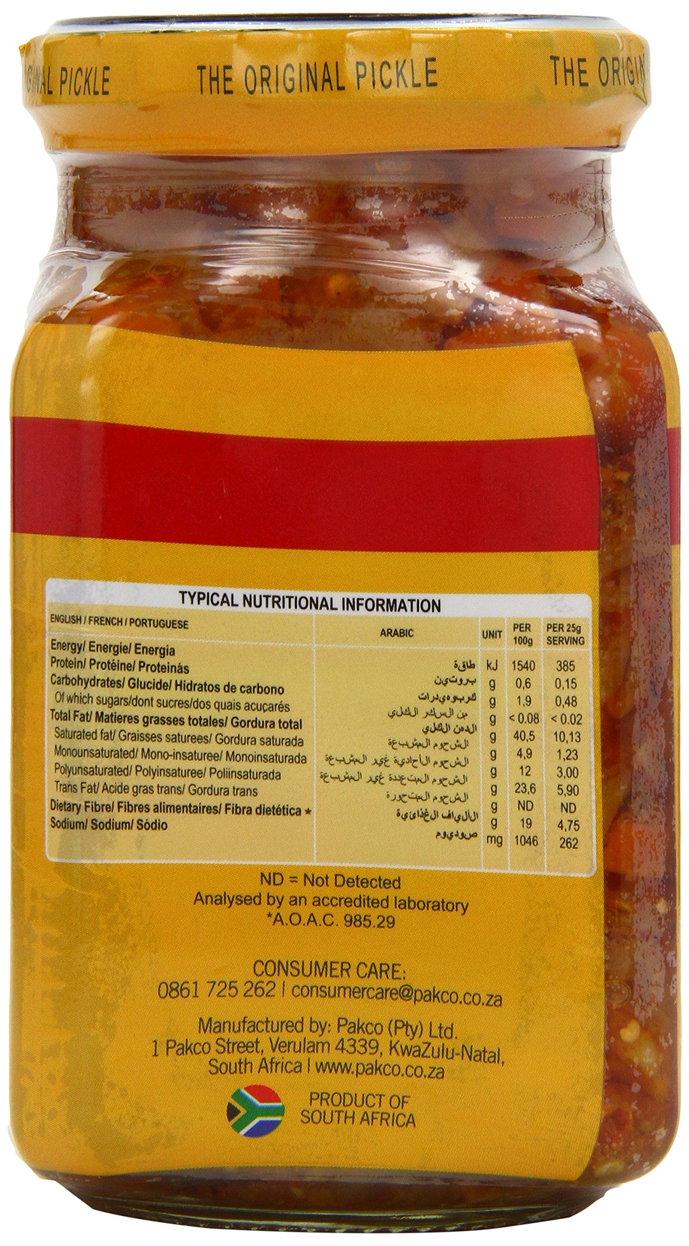 Pakco Hot Atchar 385 g (Pack of 6)