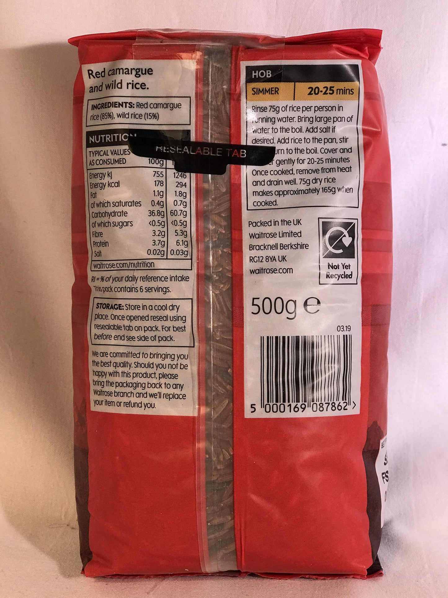 Red Camargue & Wild Rice Waitrose Love Life 500g