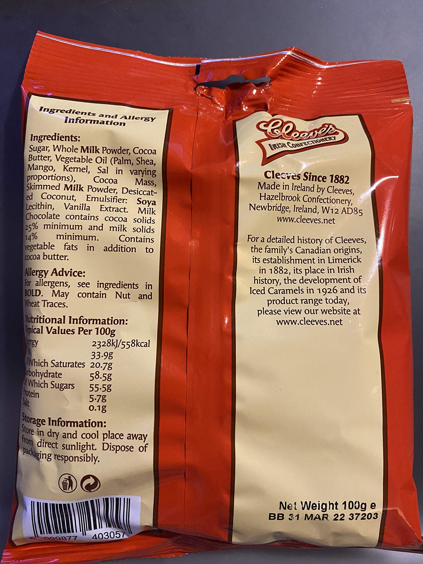 Macaroon Chocolate Bites (Cleeves Of Ireland)