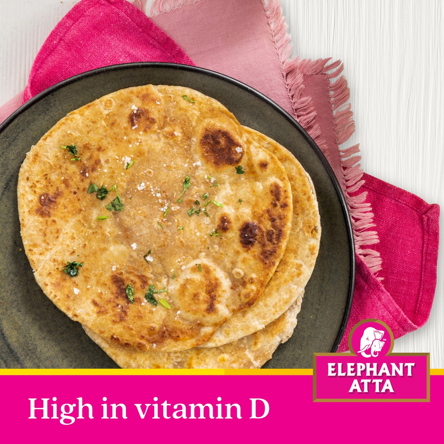 Elephant Atta Medium Atta Flour with Vitamin D | Atta | Vitamin D | Chapatti Flour |