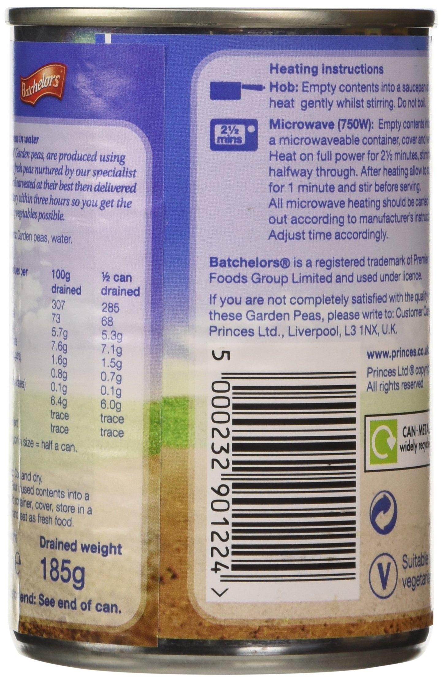 Batchelors Garden Peas in Water, 300g