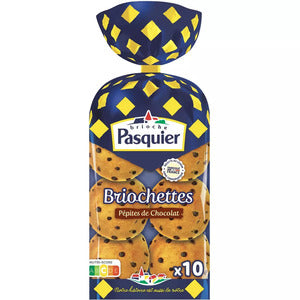 Pasquier Briochettes Rondes aux Pepites de Chocolat (x10) 400g