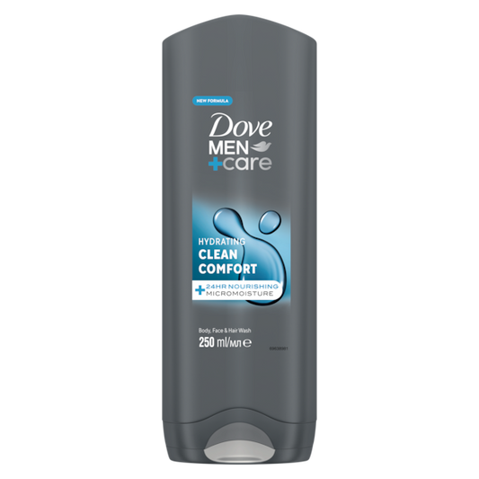 Dove Hydrating 3-in-1 Hair Face and Body Wash Clean Comfort 250ml