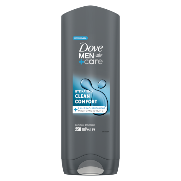 Dove Hydrating 3-in-1 Hair Face and Body Wash Clean Comfort 250ml