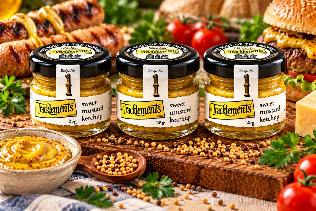 Tracklements Sweet Mustard Ketchup Mini 25g - Pack of 3