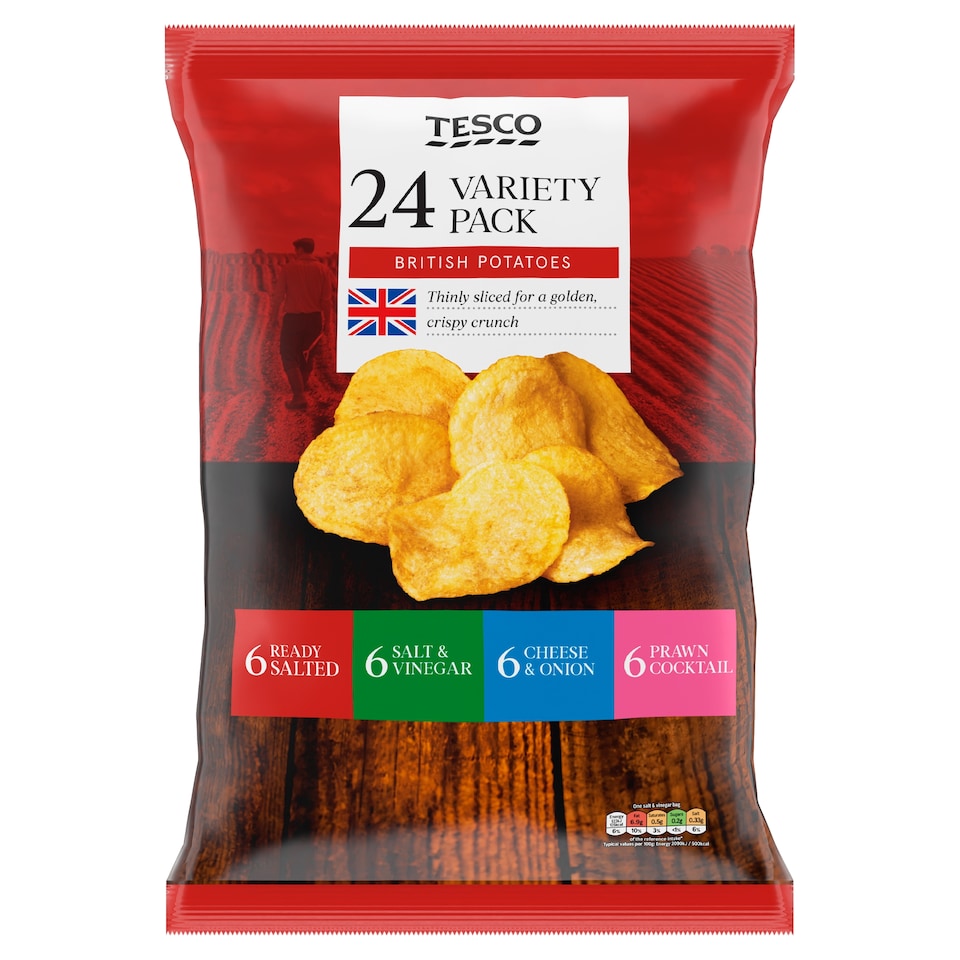 Tesco Variety Crisps 24 x 25g