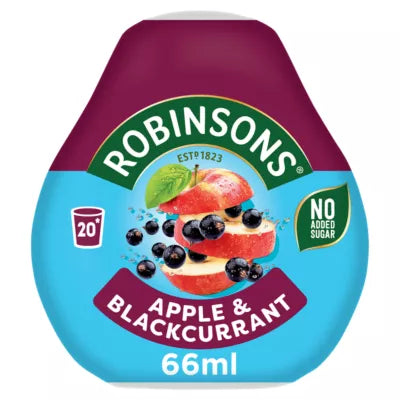 Robinsons Mini Apple & Blackcurrant On-The-Go Squash, 66ml