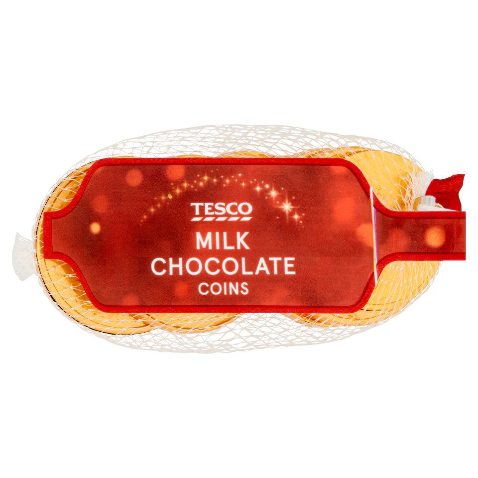 Tesco Milk Chocolate Coins, 62g