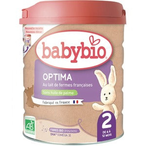 Babybio Lait Poudre Optima 2 Bio 6 Mois à 1an 800g