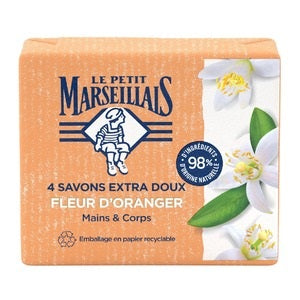 Le Petit Marseillais Bar Soap - Orange Blossom, 4x100g