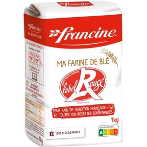 Francine White Wheat Flour Red Label 1Kg -  T65