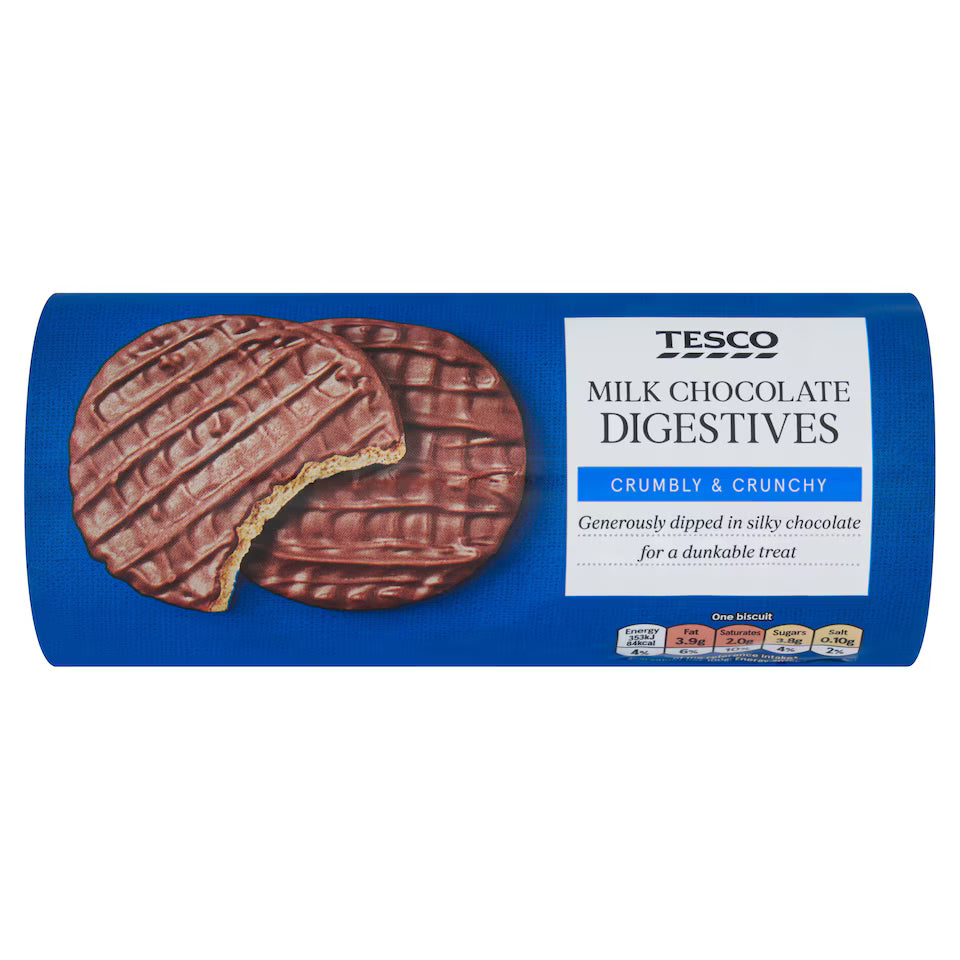 Tesco Milk Chocolate Digestive Biscuits, 300g