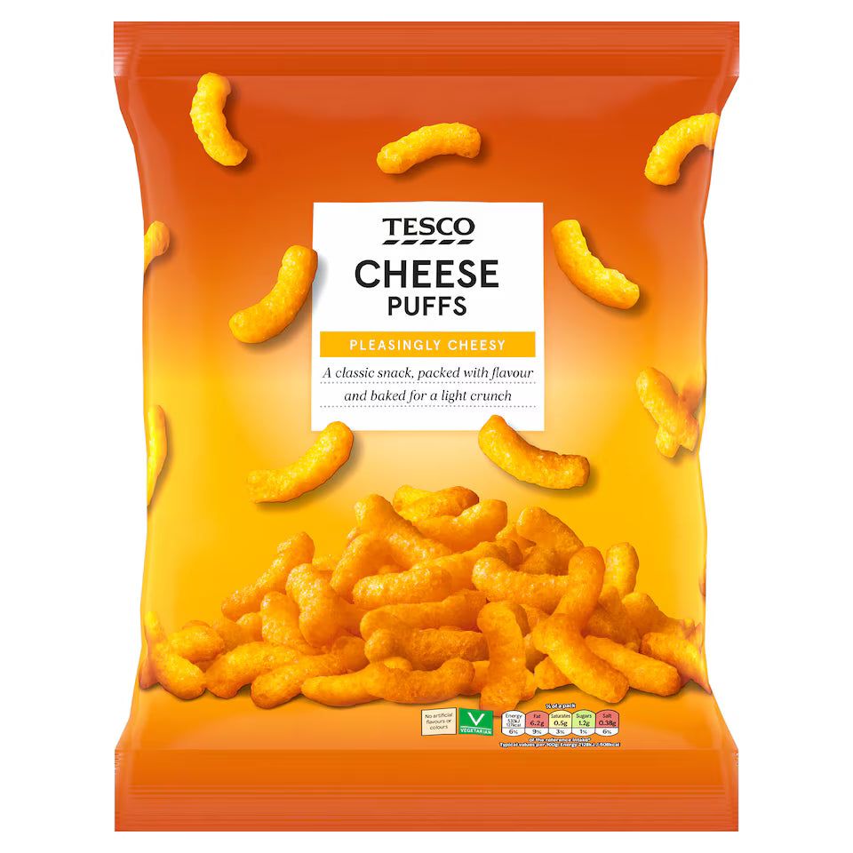 Tesco Cheese Puffs, 150g