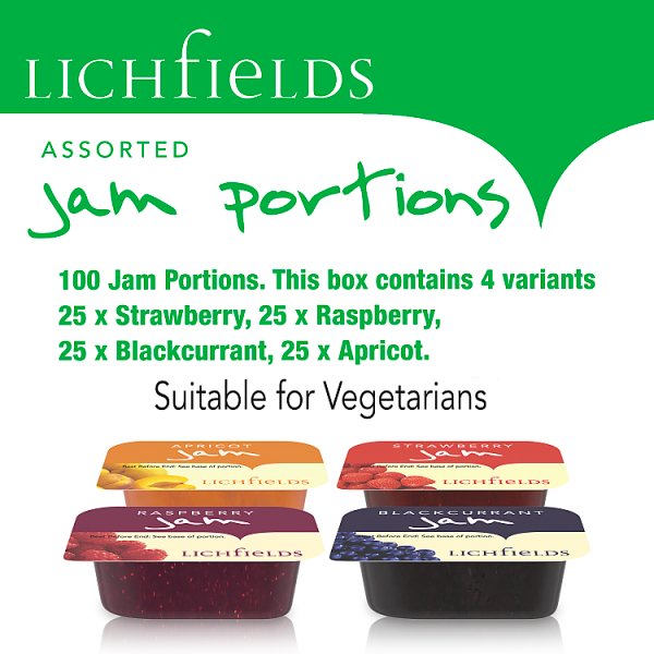 Lichfields Assorted Jam Portions 100 x 20g