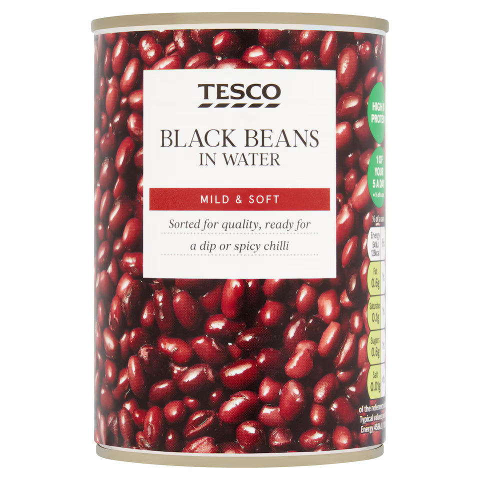 Tesco Black Beans, 400g