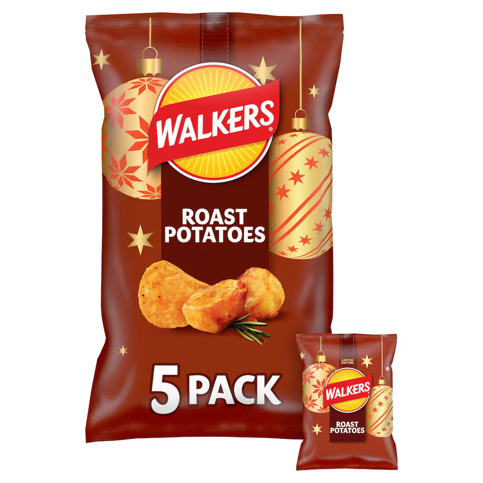 Walkers Limited Edition Crispy Roast Potatoes Flavour Crisps 5x25g