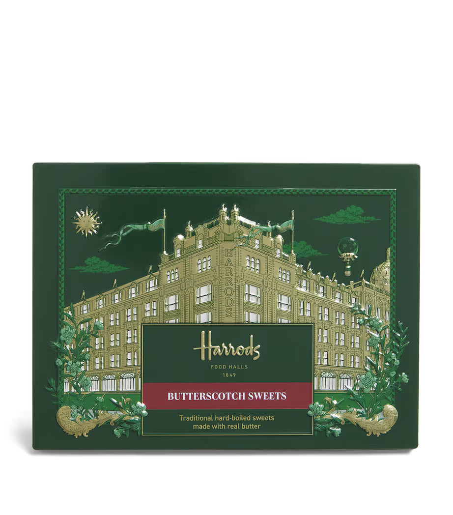 Harrods Butterscotch Sweets Building Tin - 200g