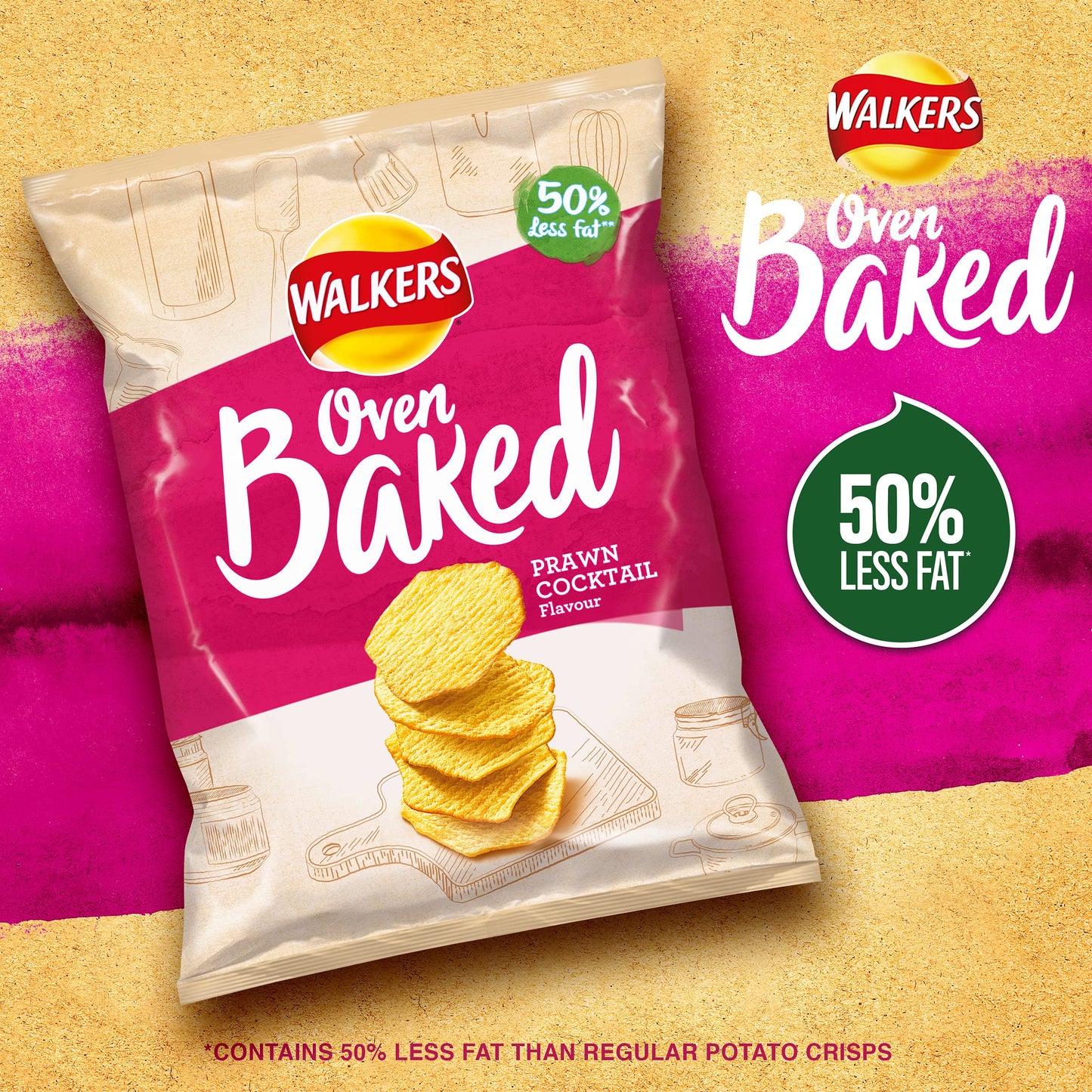 Walkers Baked Prawn Cocktail Multipack 6x25 g