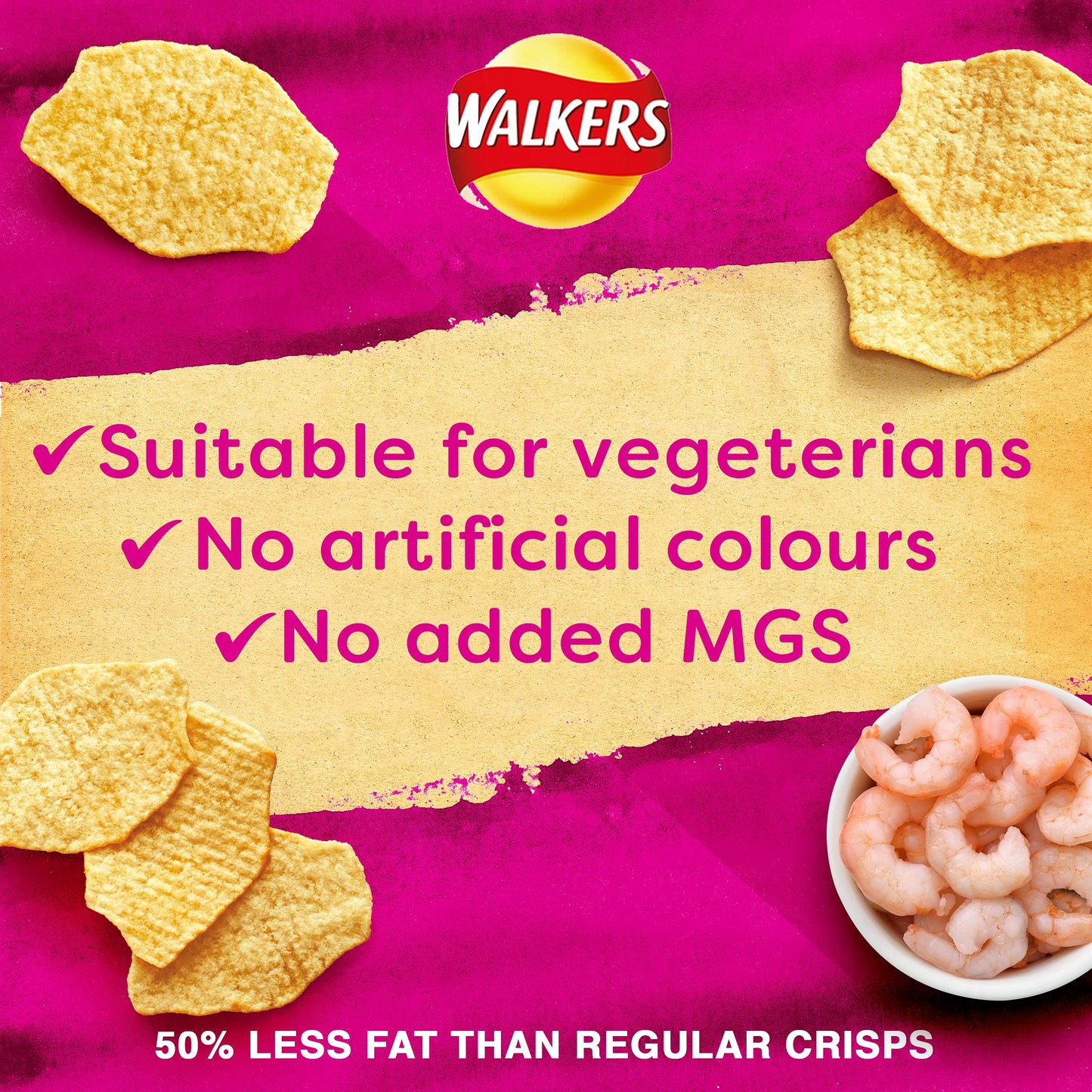 Walkers Baked Prawn Cocktail Multipack 6x25 g