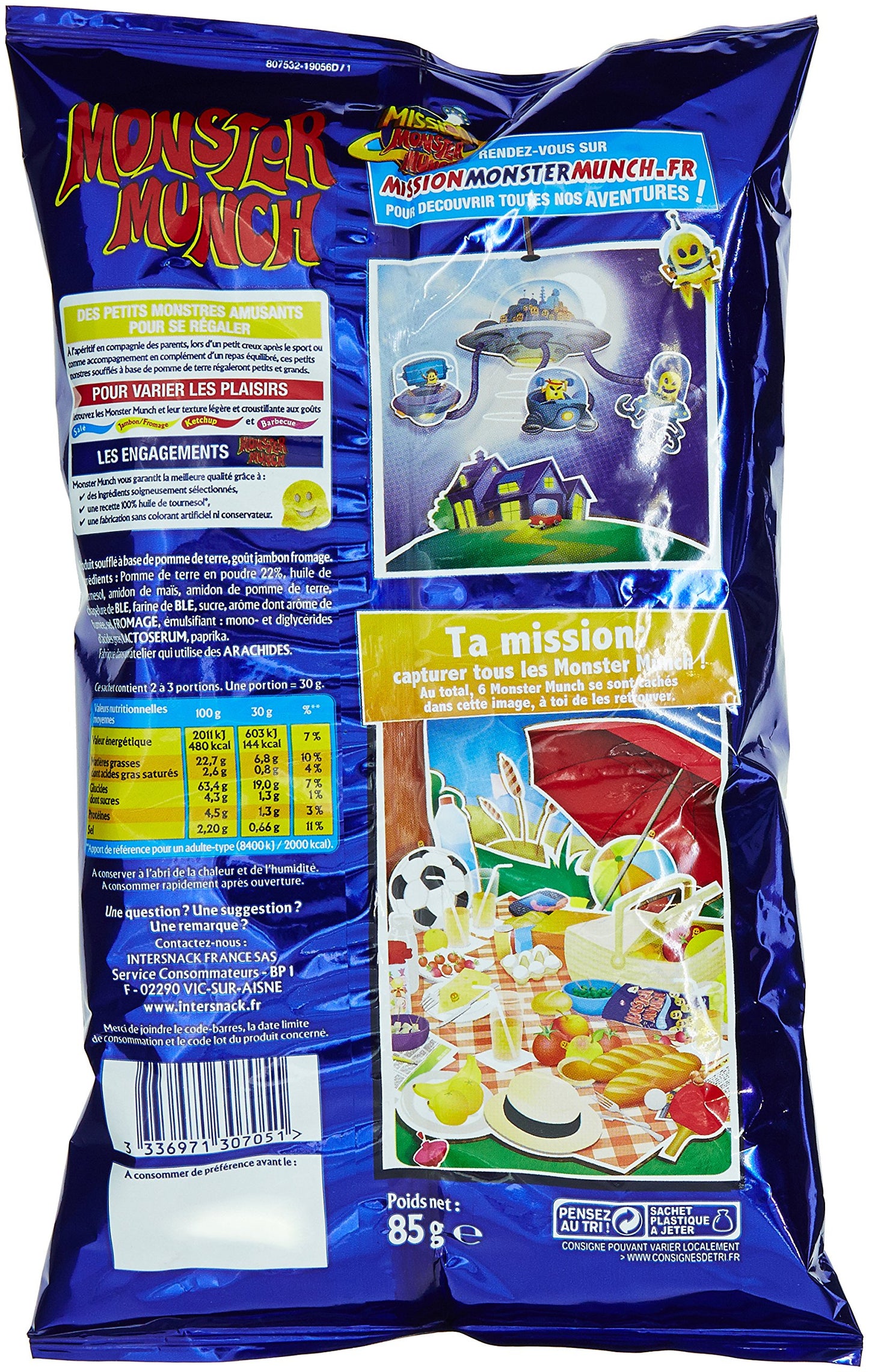 Vico Monster Munch Monster Ham Cheese 85g